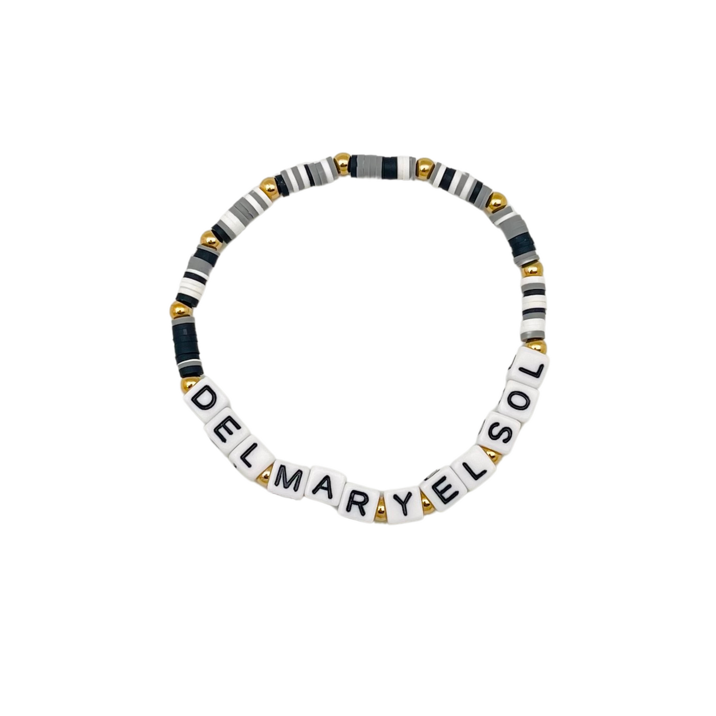 “Del Mar y el Sol” B&W Elastic Bracelet