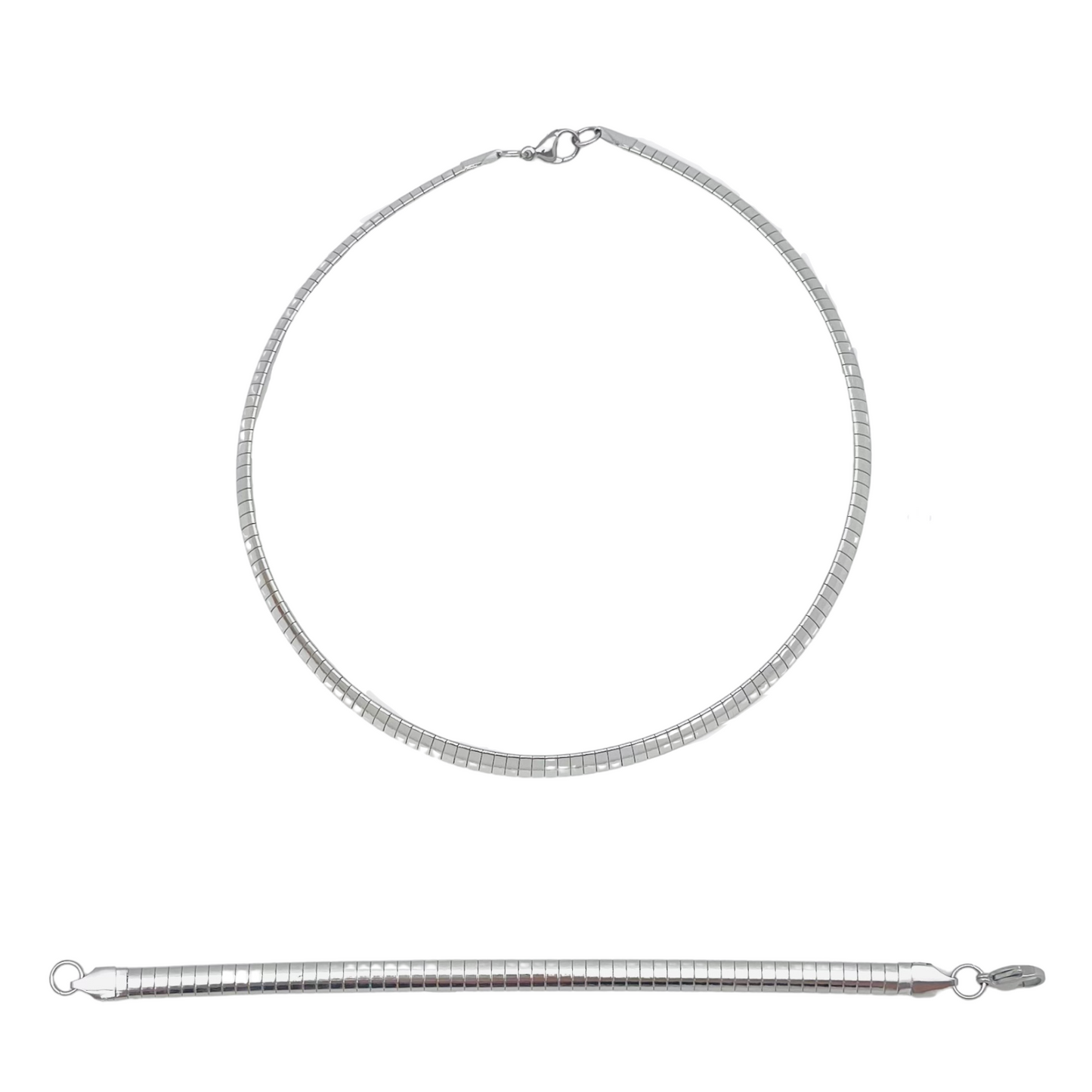 8mm Silver Omega Set