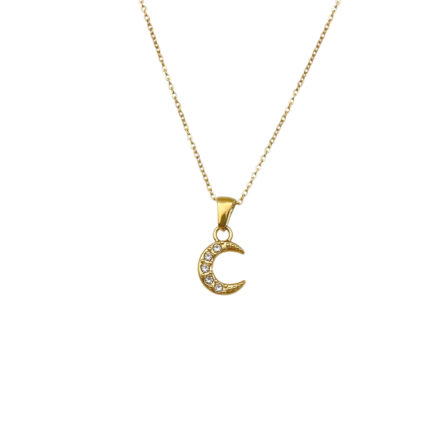 CZ Moon Necklace
