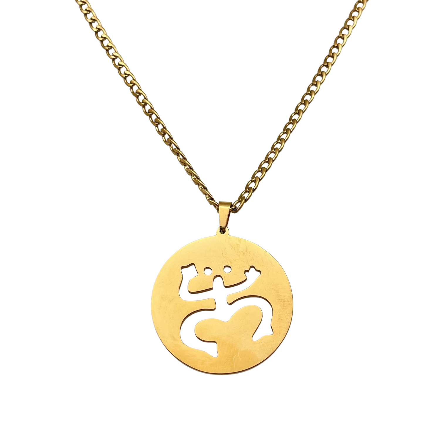 Gold "Coquí Taíno" Necklace