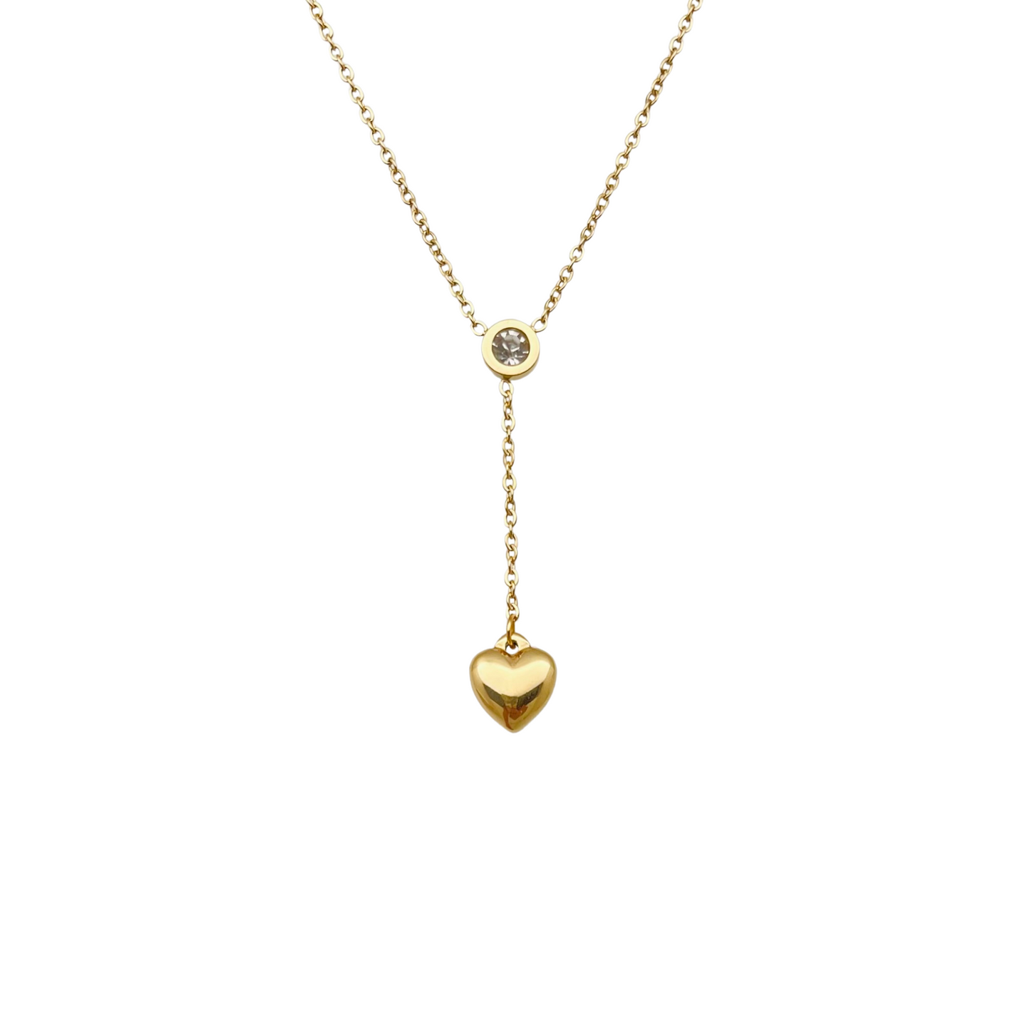 Dainty Heart Drop Necklace