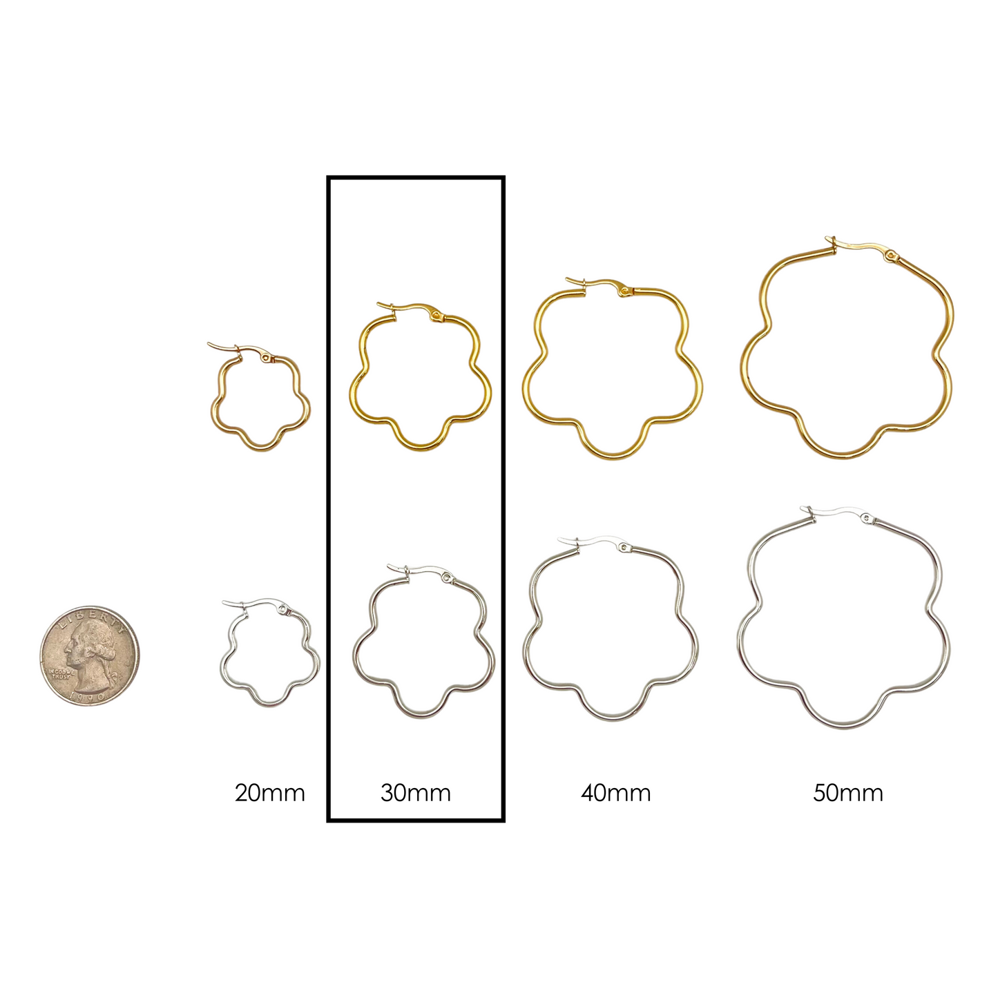 30.0mm Tube Flower Hoops