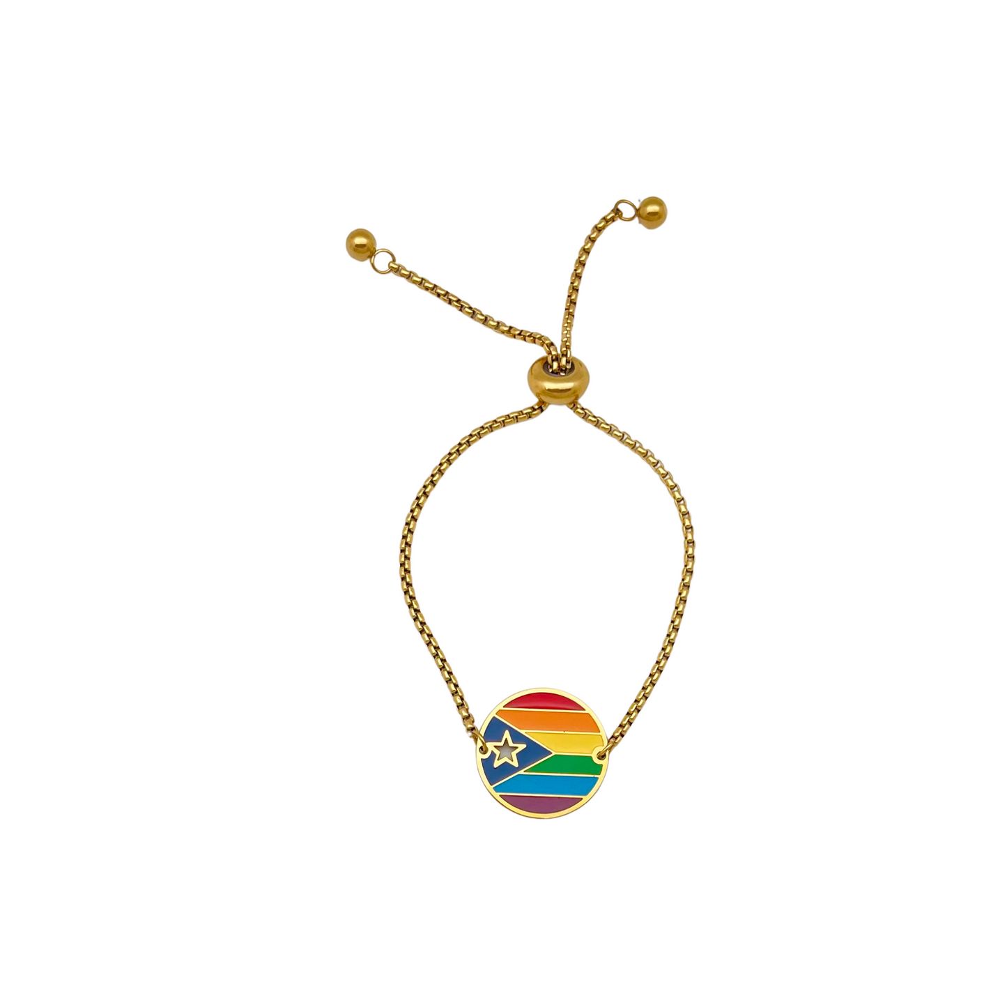 Gold Pride PR Flag Bracelet
