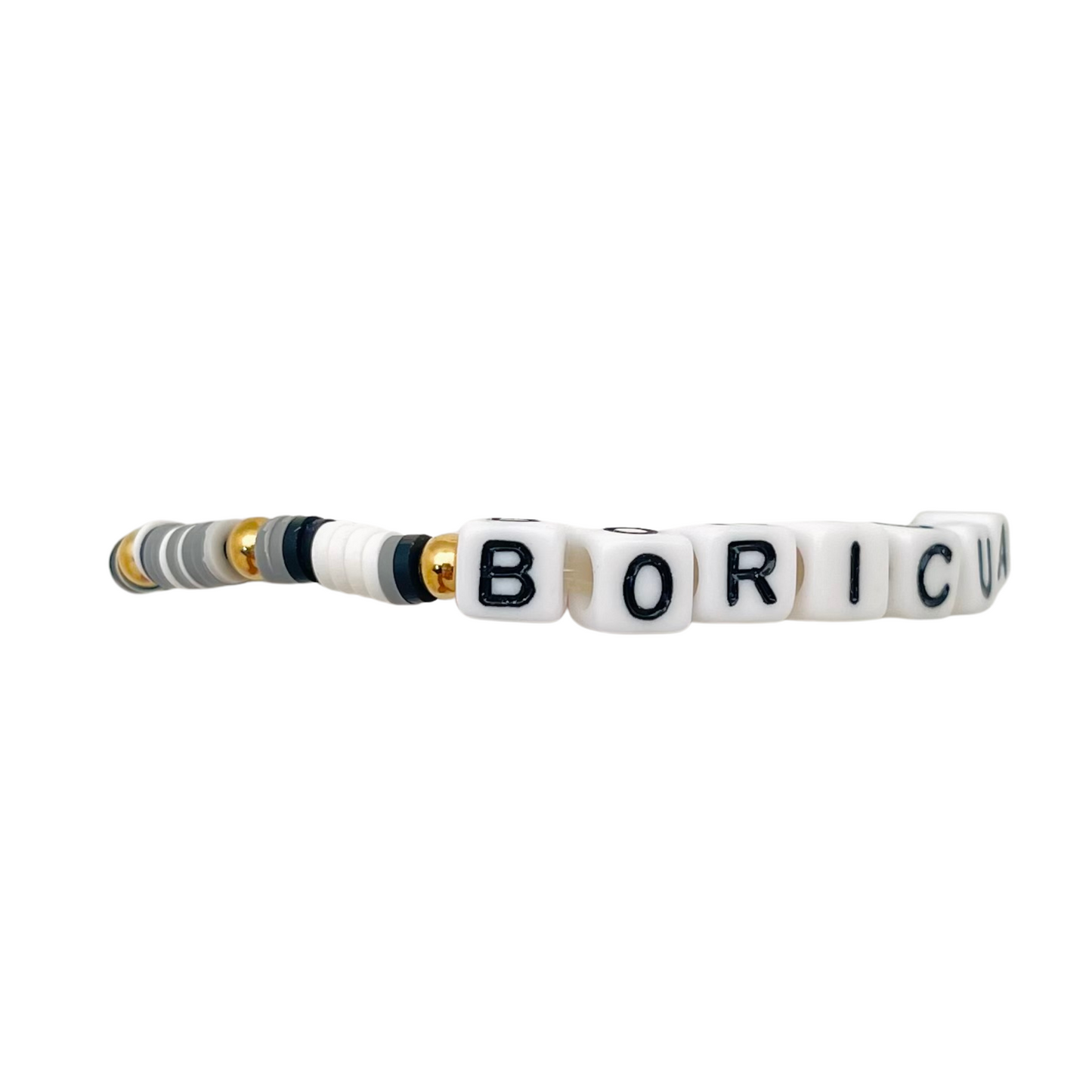 “Boricua” B&W Elastic Bracelet
