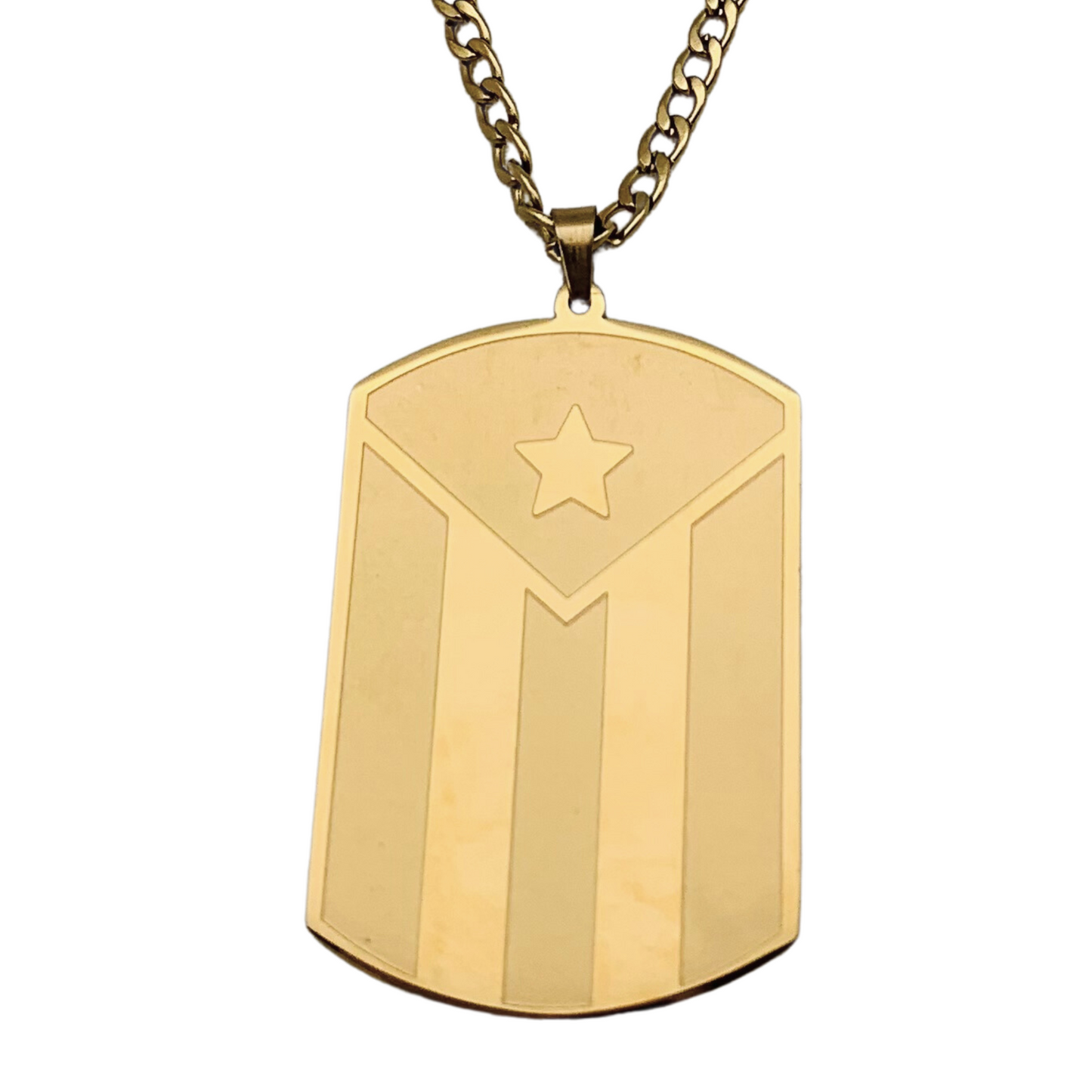 Gold PR Flag ID Tag