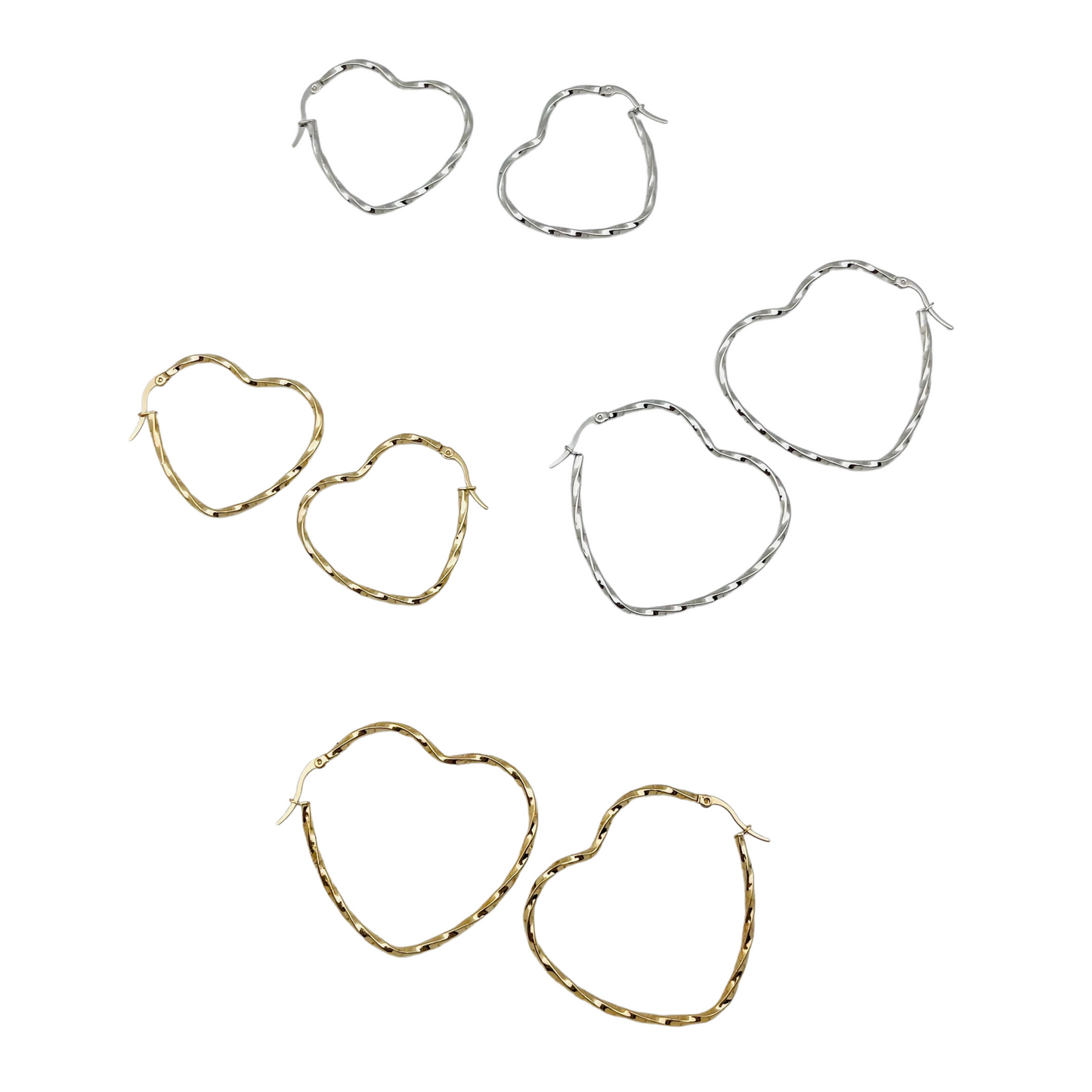 40.0mm Braided Heart Hoops