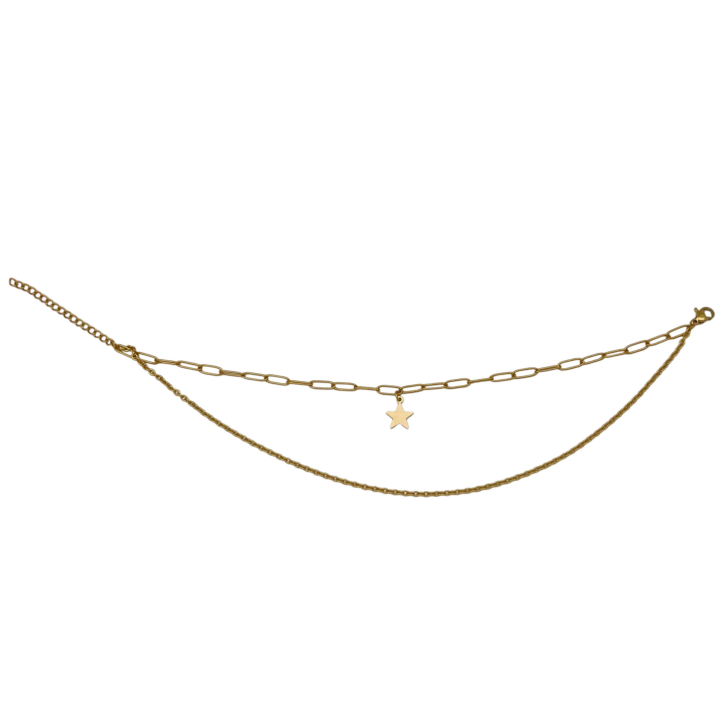 Star Double Chain Anklet
