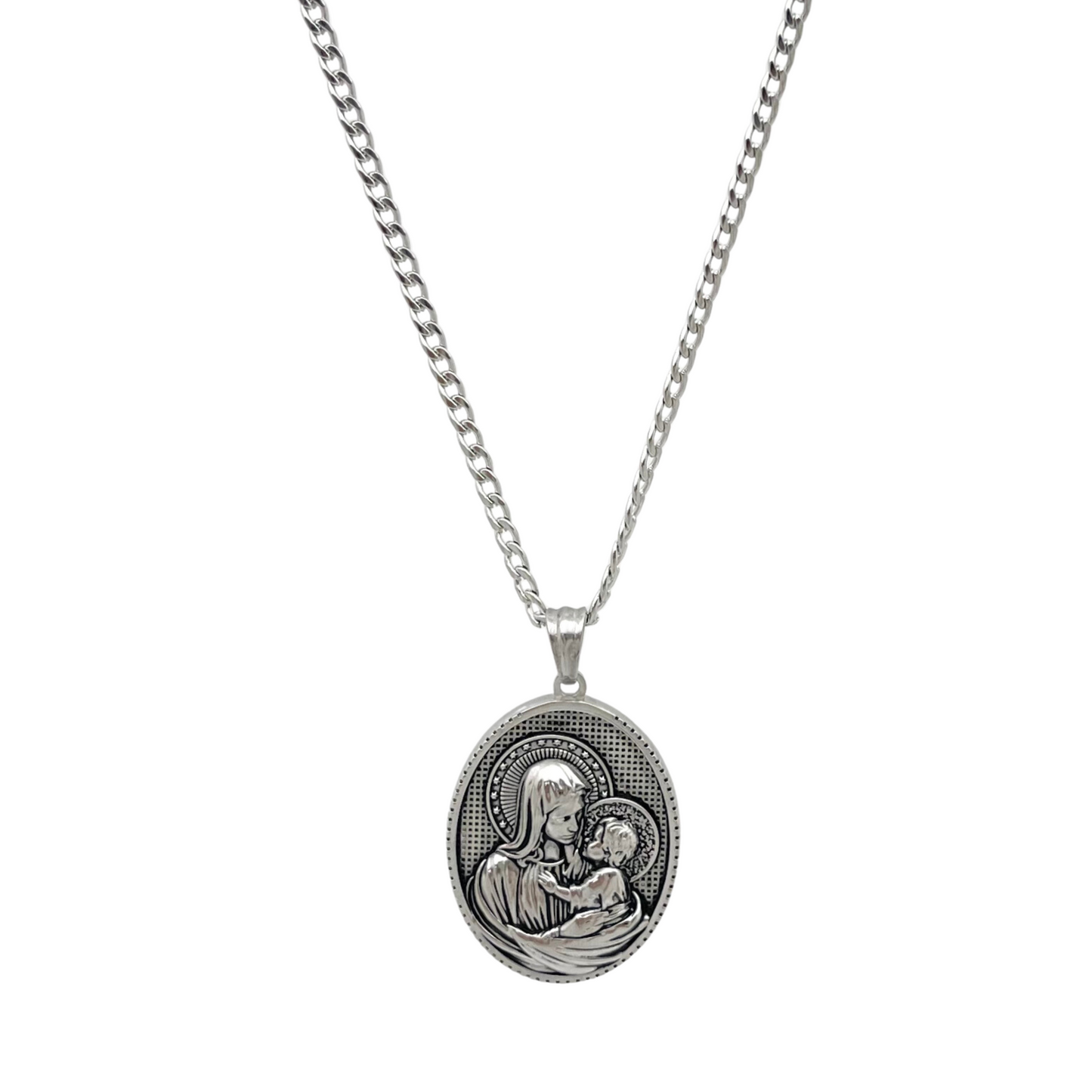 Virgin & Baby Jesus Necklace