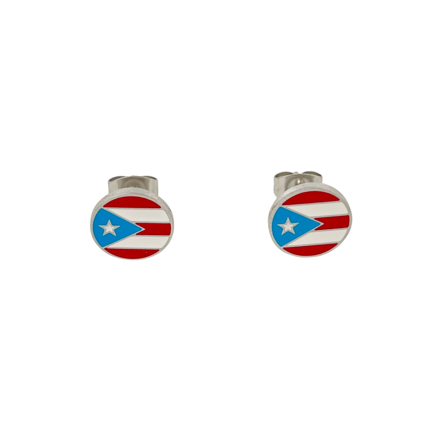 Multi Silver PR Flag Earrings