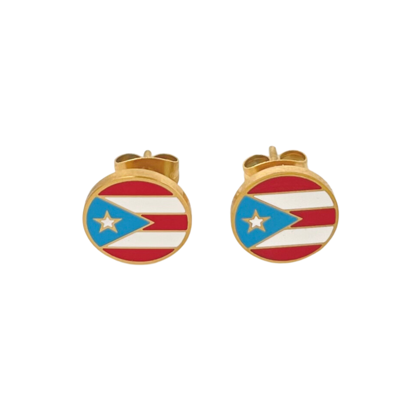 Multi Gold PR Flag Earrings