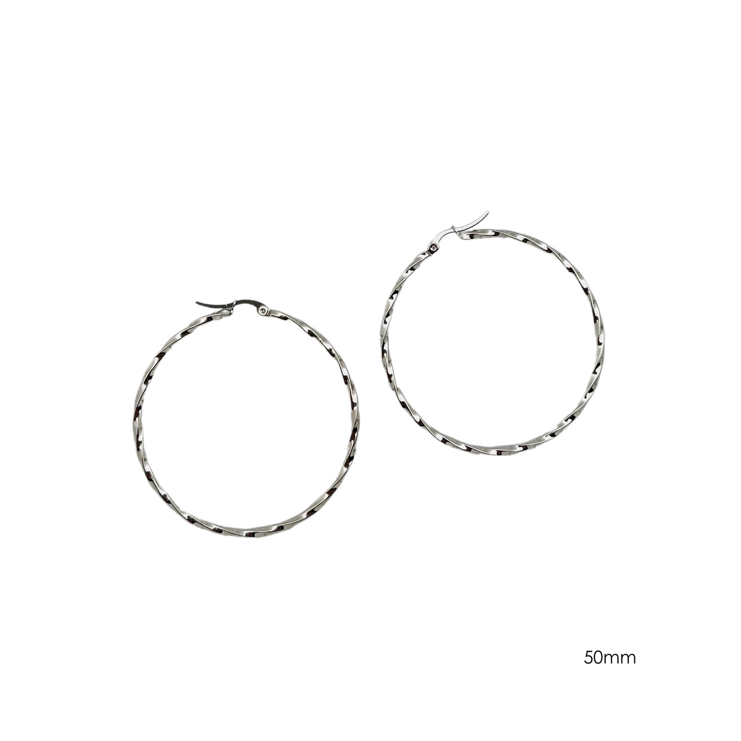 50.0mm Braided Round Hoops
