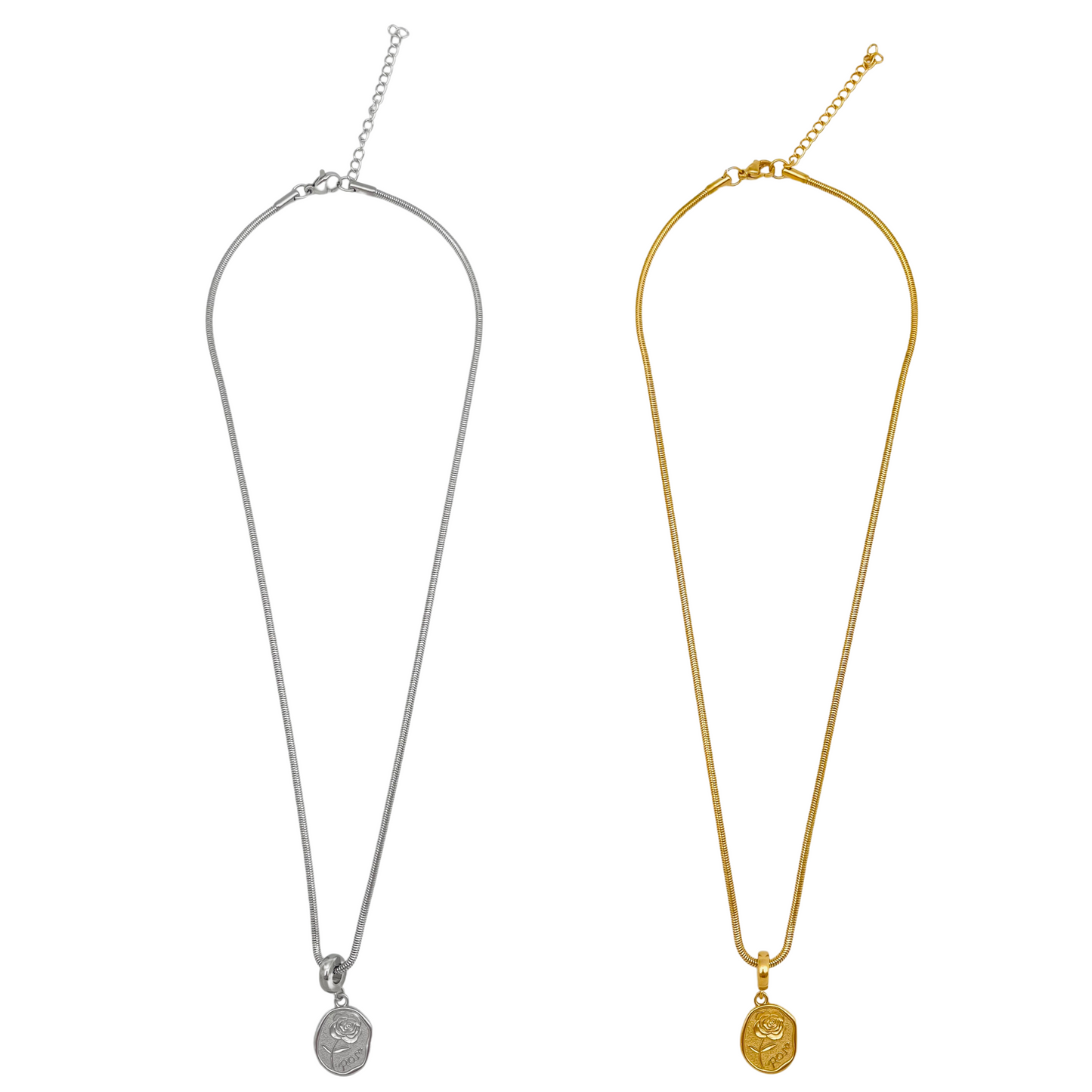 Rose Dangle Necklace