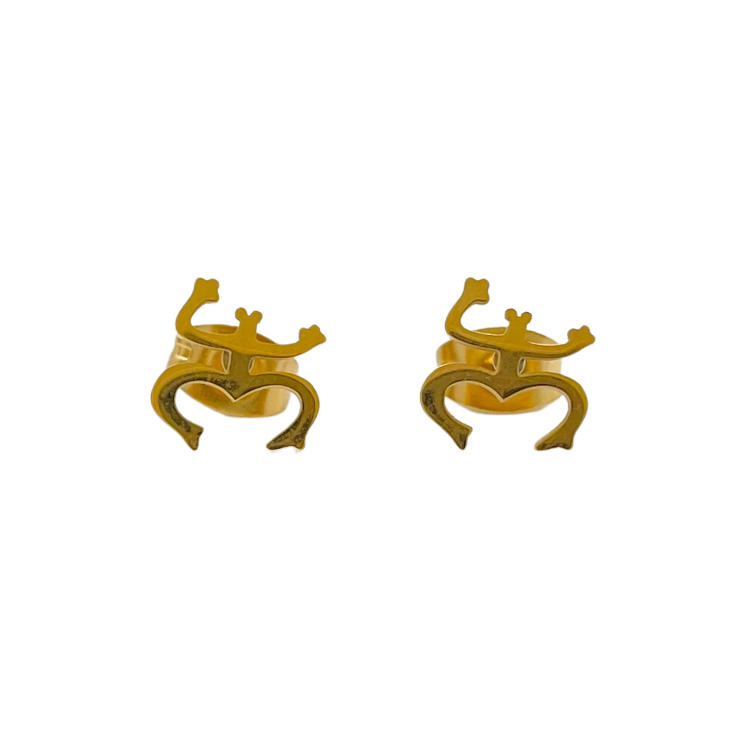 Gold "Coquí Taíno" Earrings