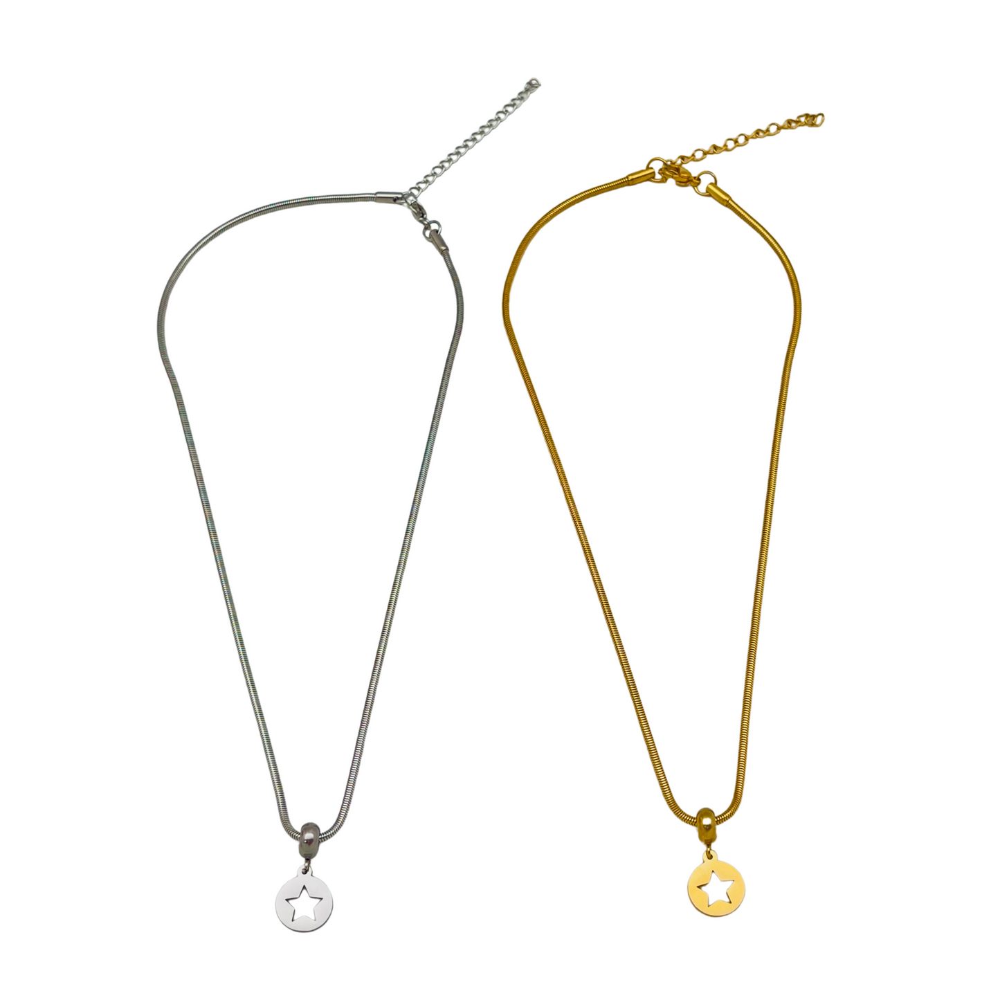 Open Star Dangle Necklace