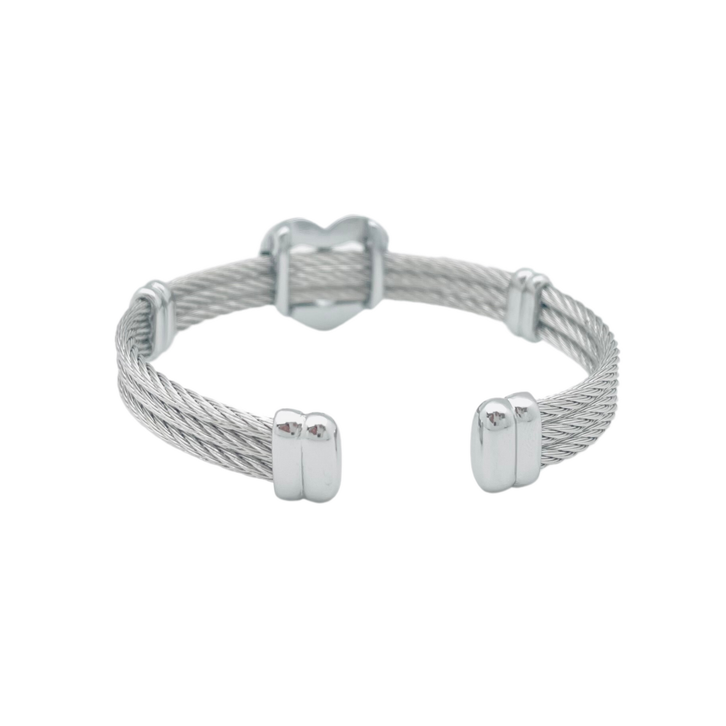 Three Ropes Heart Bangle
