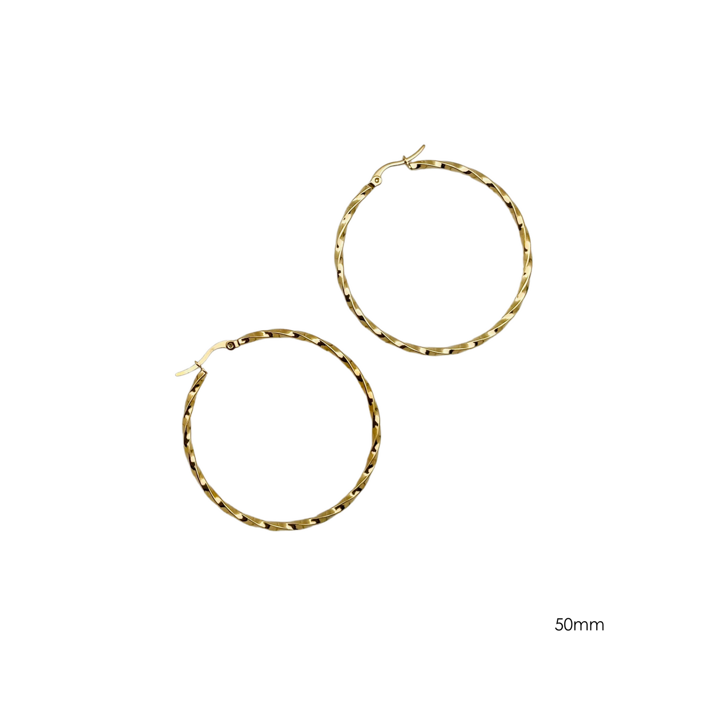 50.0mm Braided Round Hoops