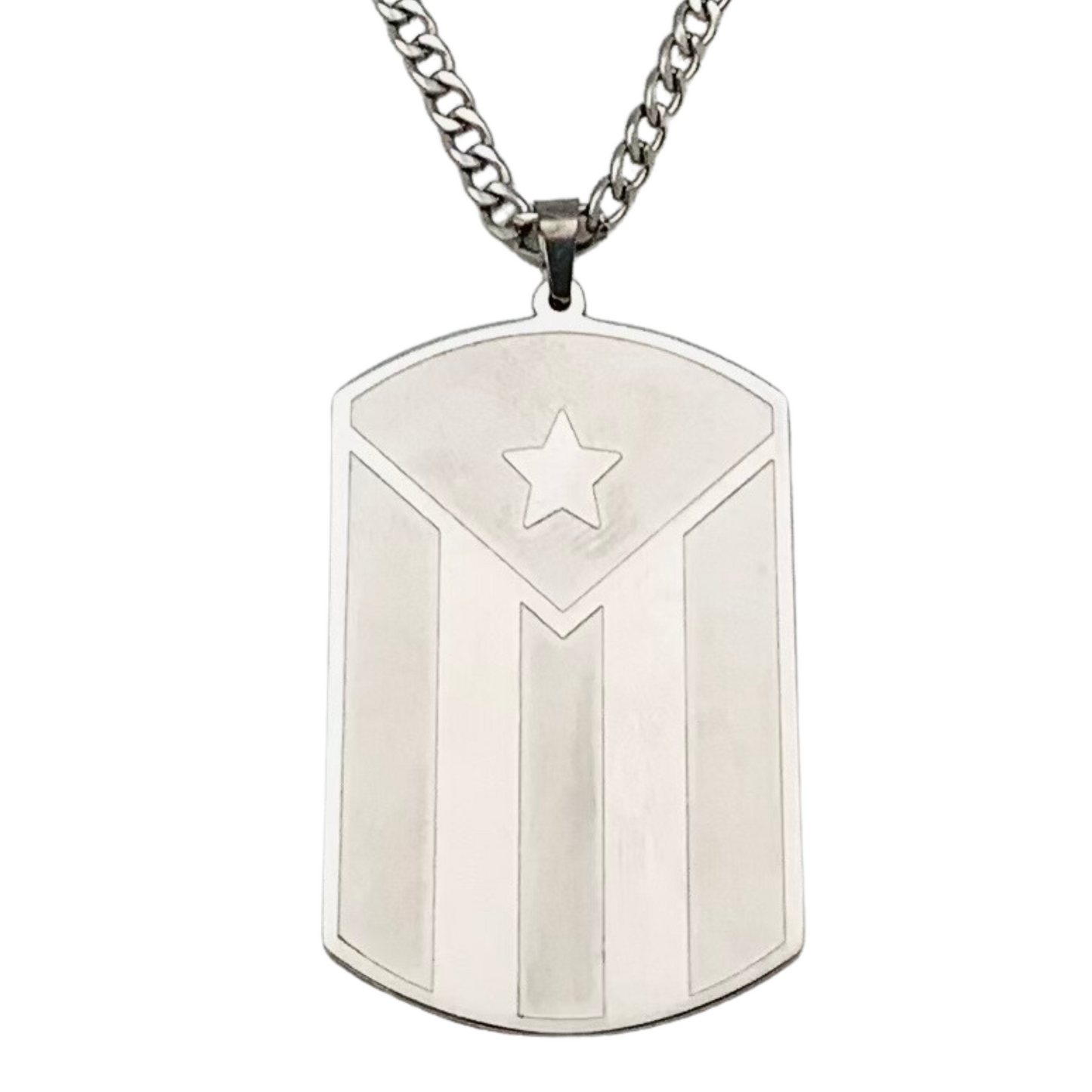 Silver PR Flag ID Tag