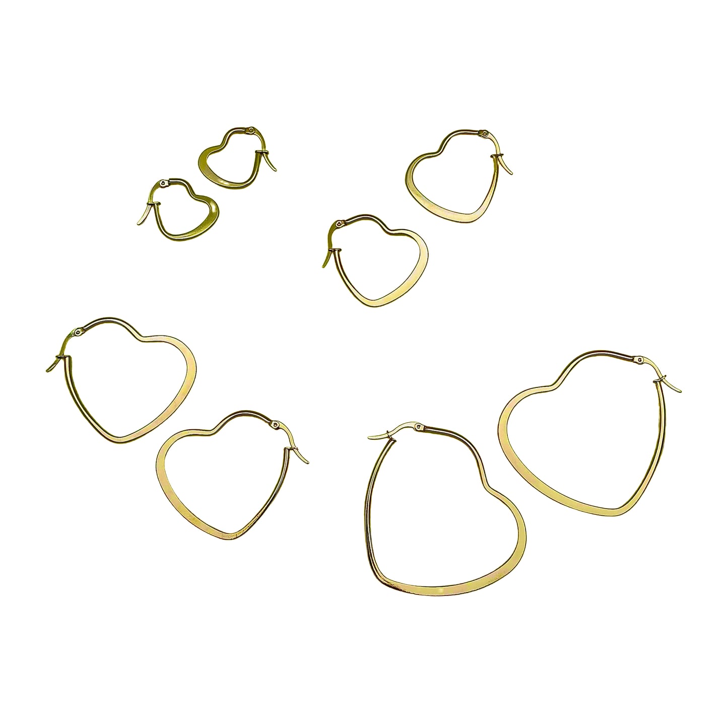 30.0mm Flat Heart Hoops