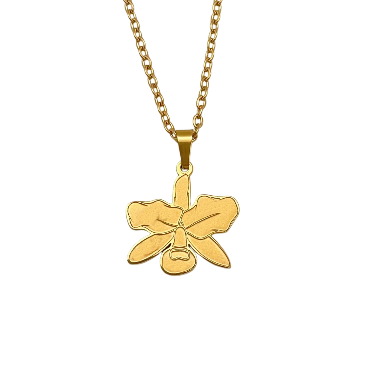 Gold Flower "Guaria Morada" Necklace