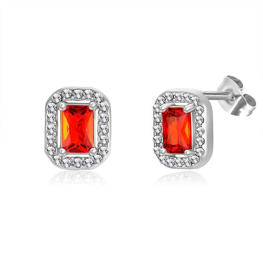 Rubí CZ Earrings