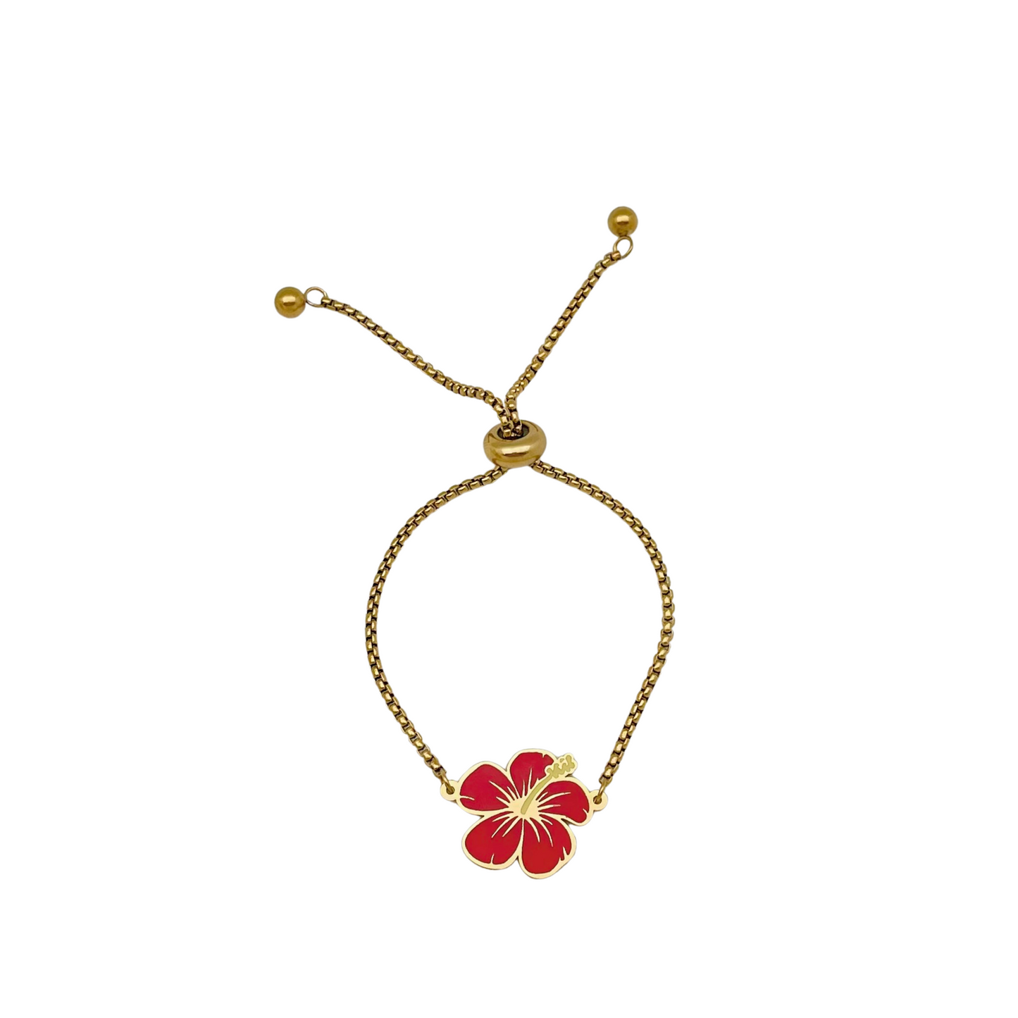 Gold Enamel Flower "Flor de Maga" Bracelet