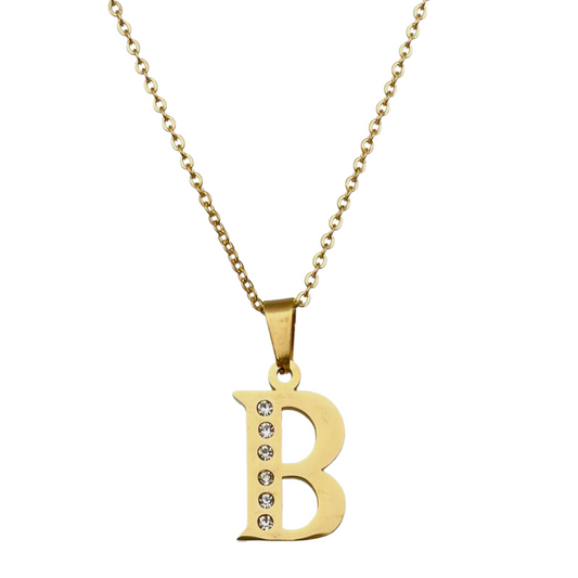 Letter "B" CZ Necklace