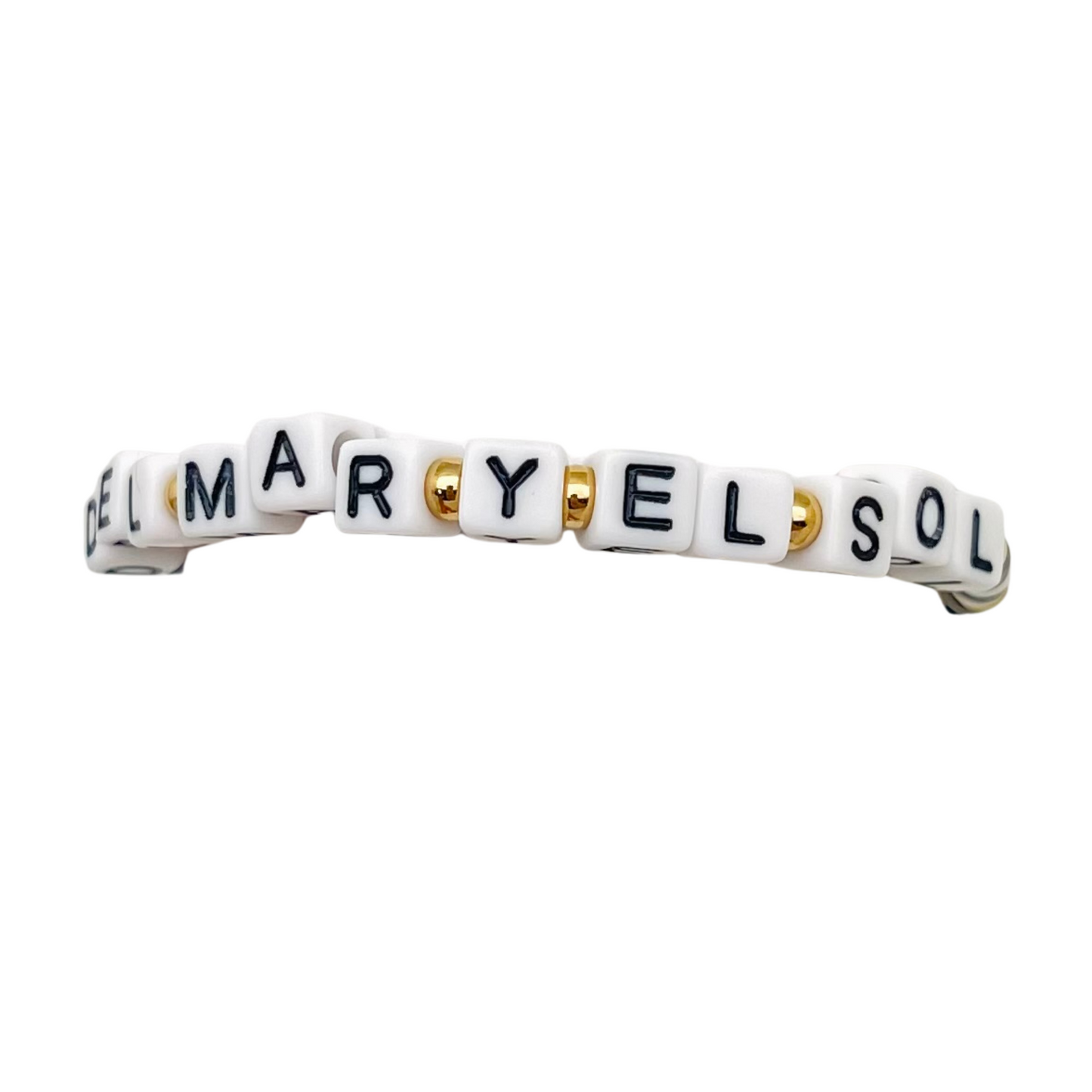 “Del Mar y el Sol” B&W Elastic Bracelet