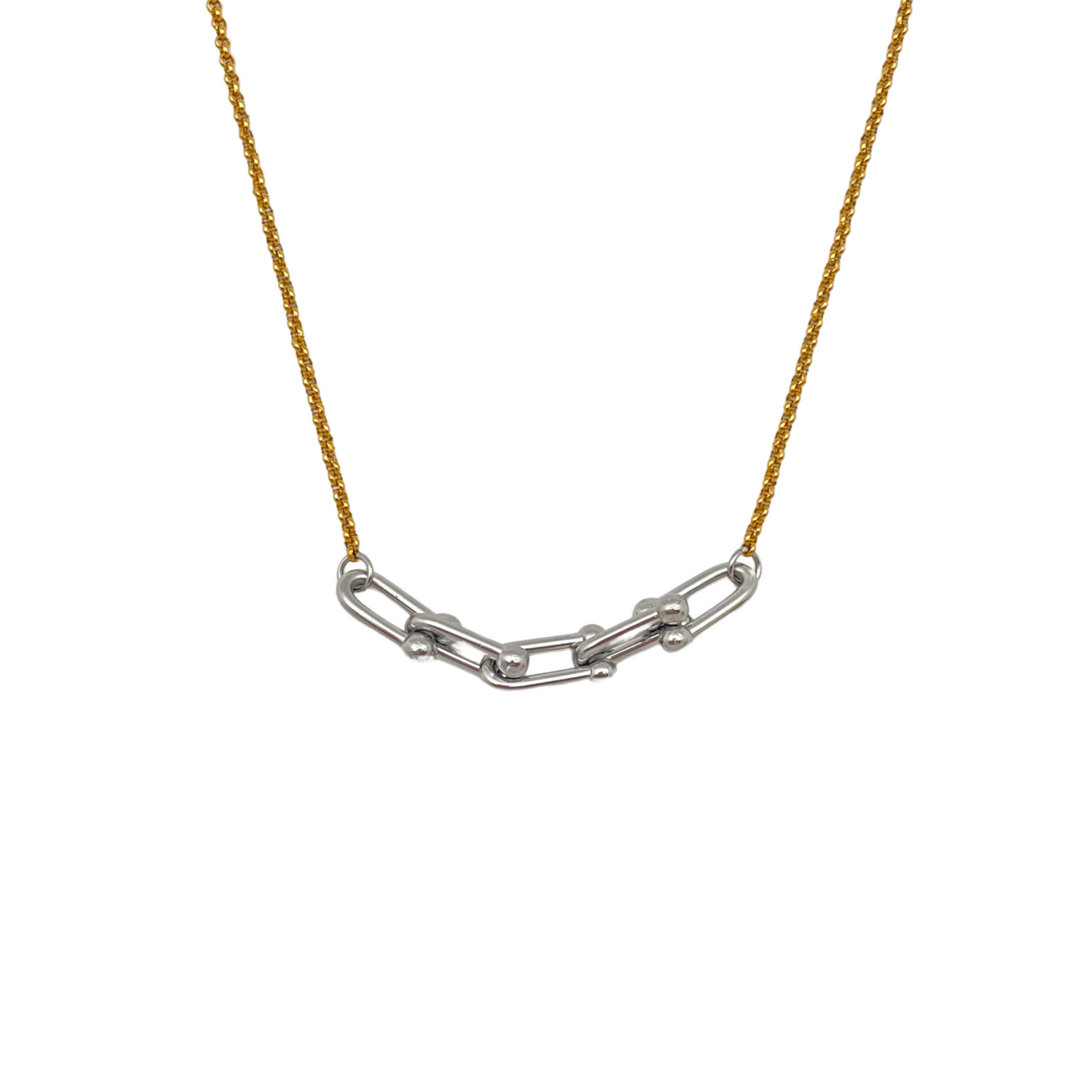 Hardware Multiple Link Necklace