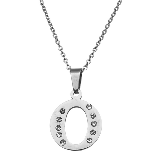 Letter "O" CZ Necklace