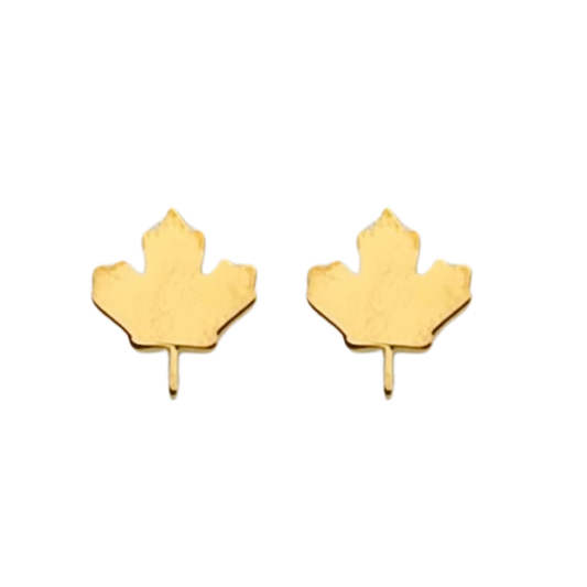 Gold Canada Maple Leaf Earrings