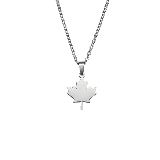 Silver Canada Maple Leaf Necklace