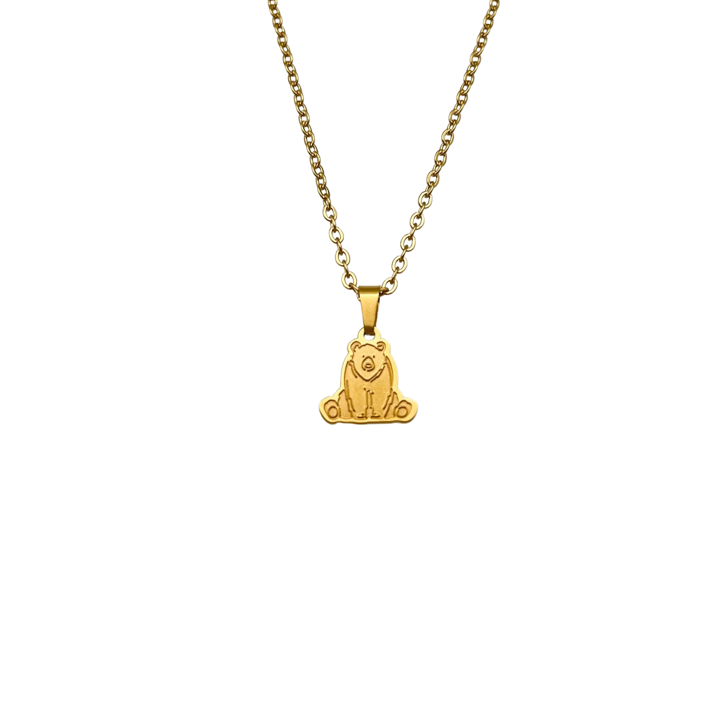 Gold Canada Bear Necklace