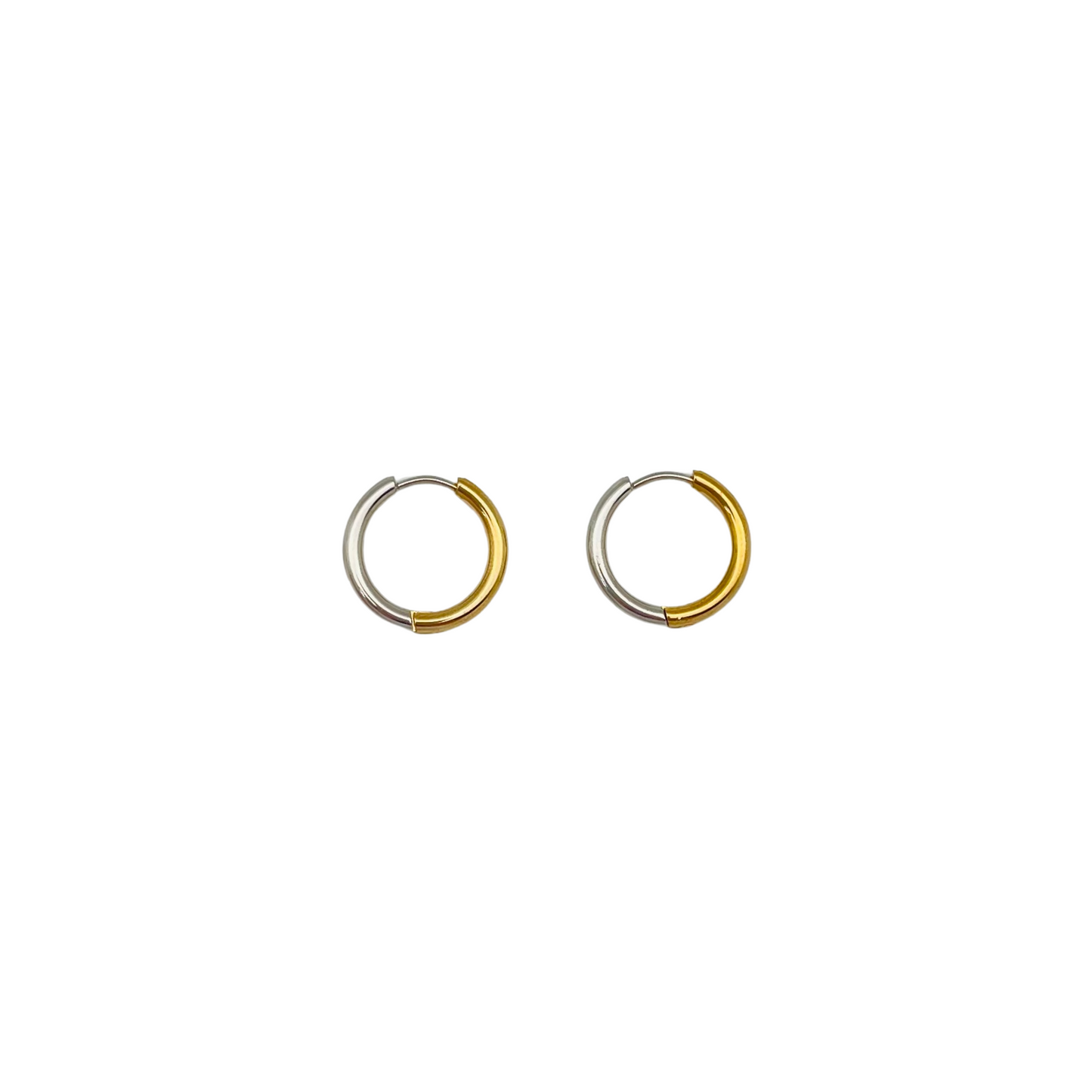 Two Tones Hoop Earrings