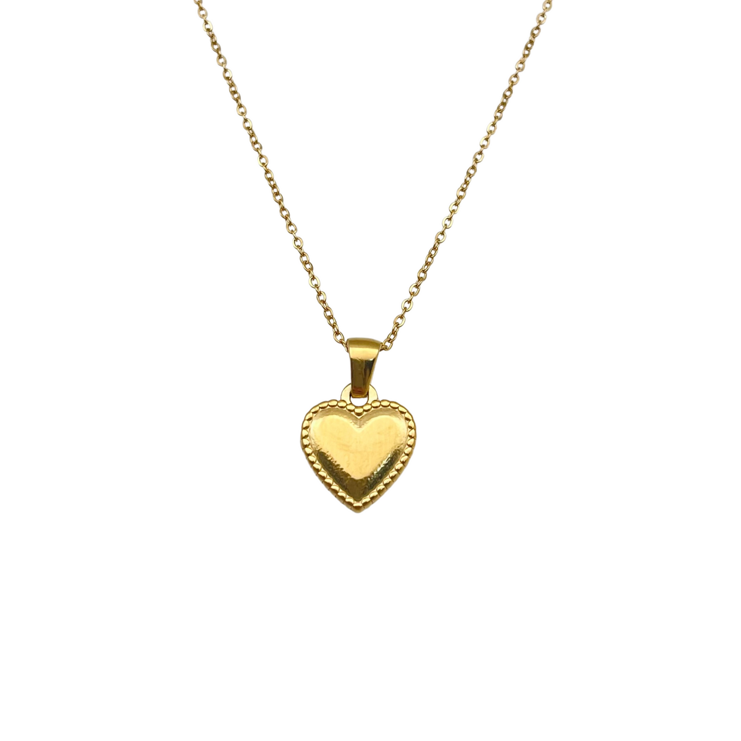 Dotted Border Heart Necklace