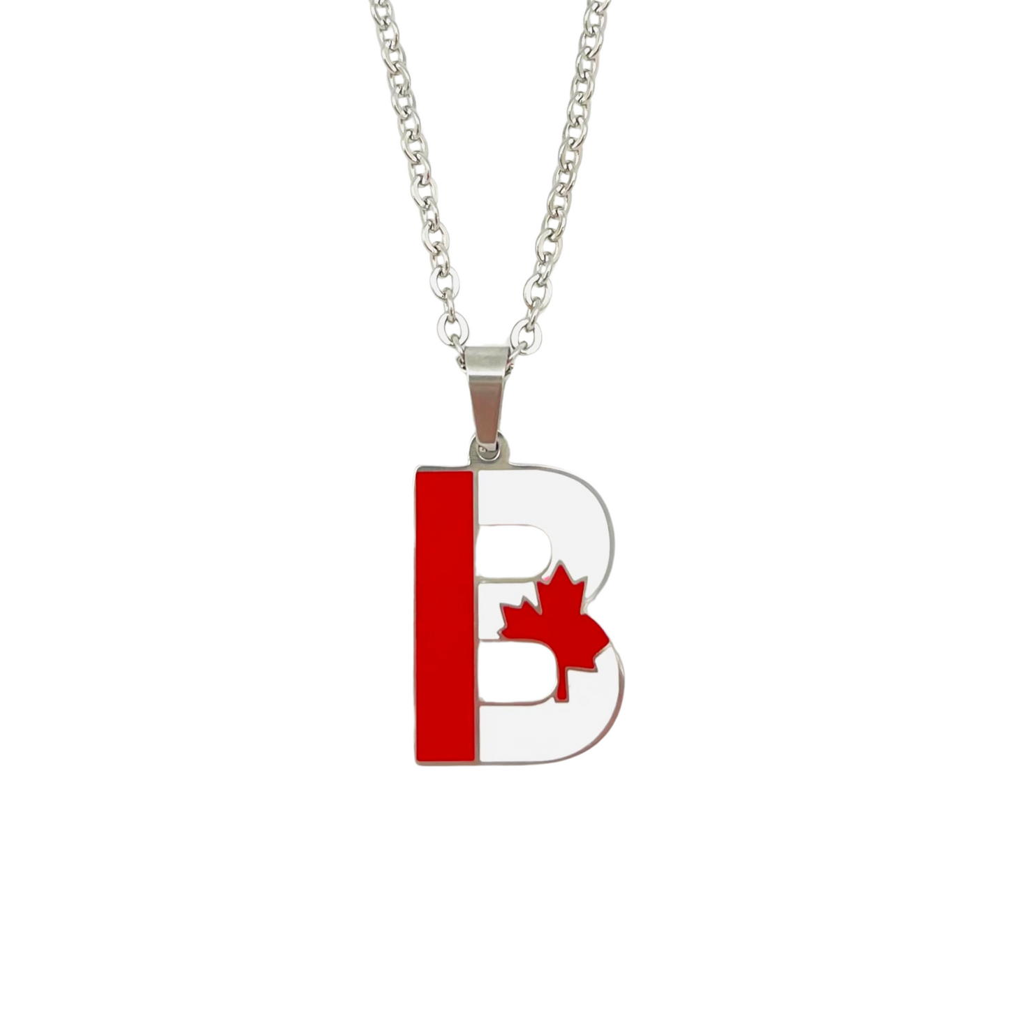 Letter B Canadá Flag Necklace