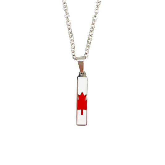 Letter I Canadá Flag Necklace