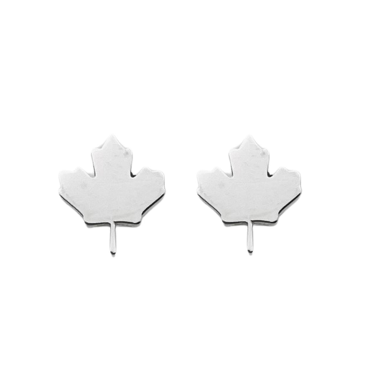 Silver Canada Maple Leaf Earrings