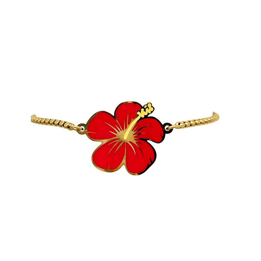 Gold Enamel Flower "Flor de Maga" Bracelet