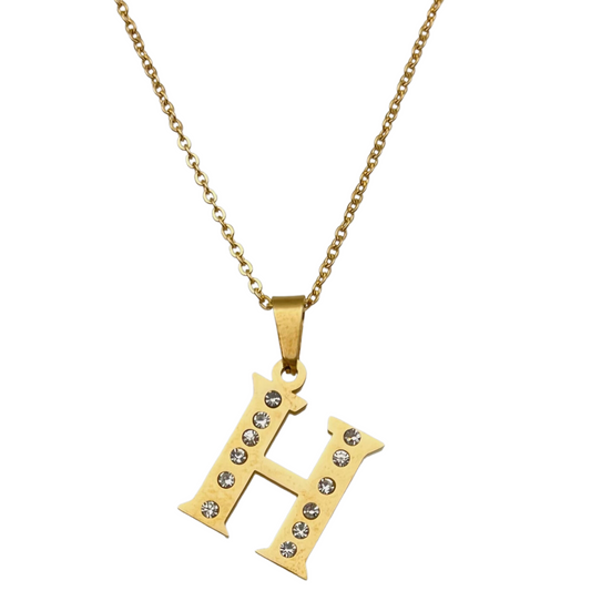 Letter "H" CZ Necklace