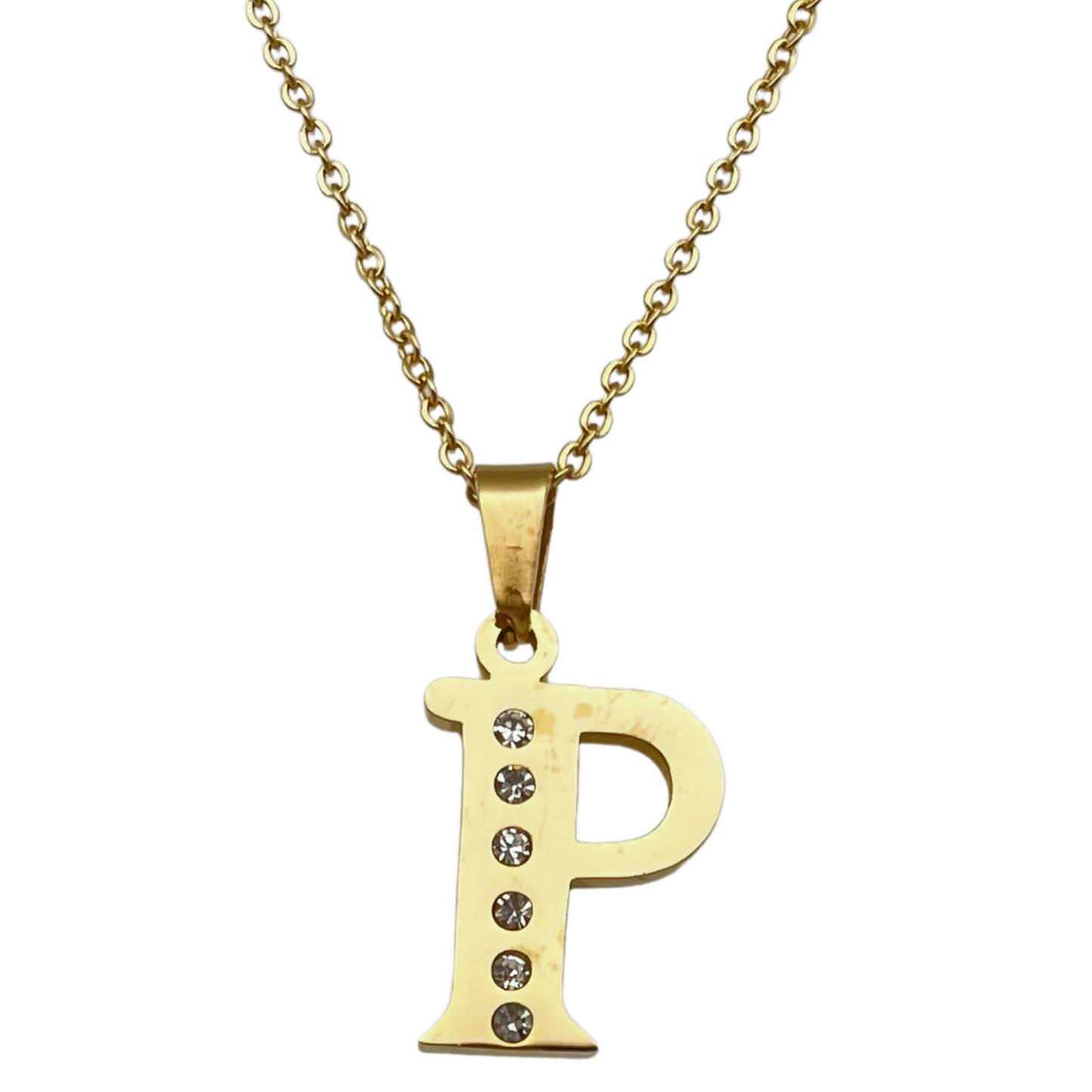 Letter "P" CZ Necklace