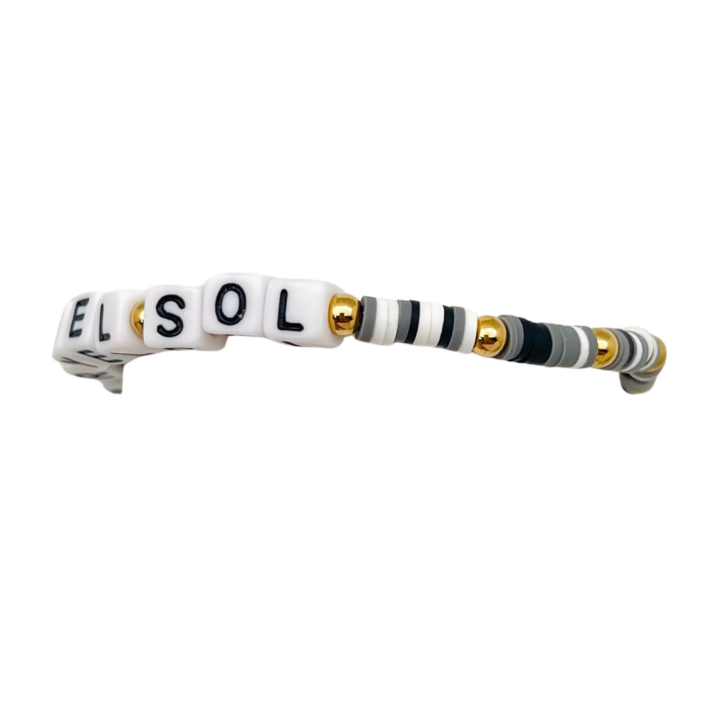 “Del Mar y el Sol” B&W Elastic Bracelet