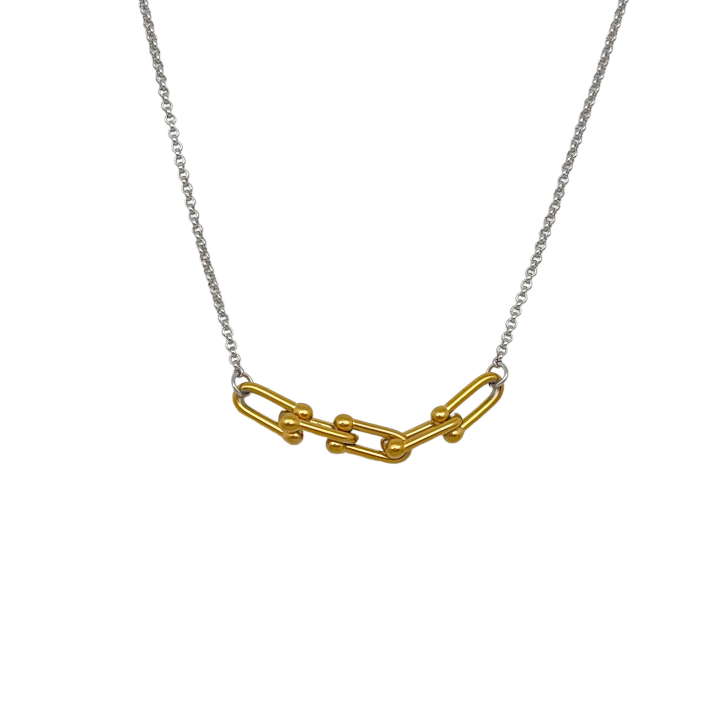 Hardware Multiple Link Necklace