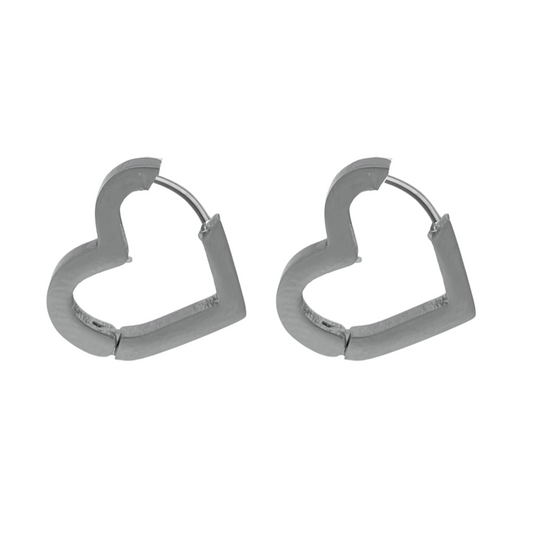 Heart Huggies Earrings