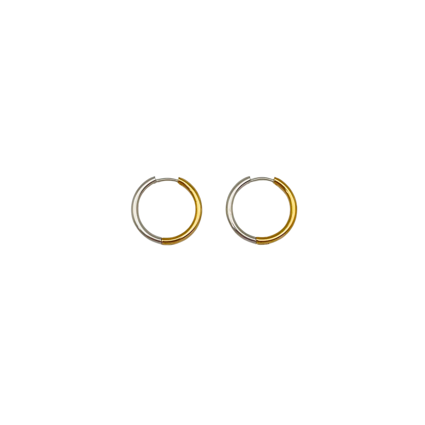 Two Tones Hoop Earrings