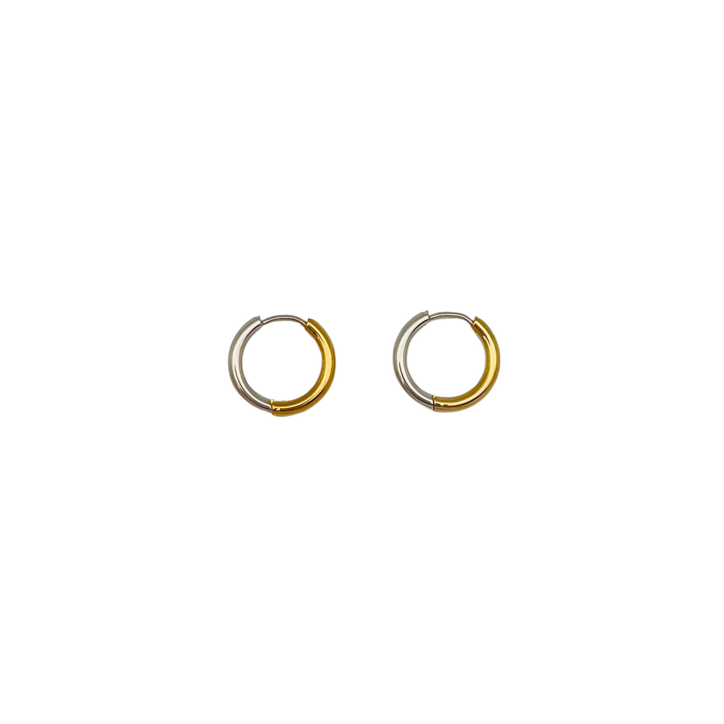 Two Tones Hoop Earrings