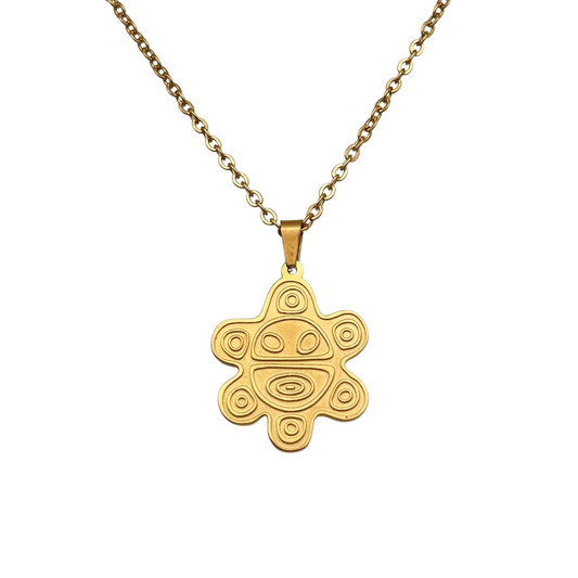 Gold "Sol Taíno" Necklace