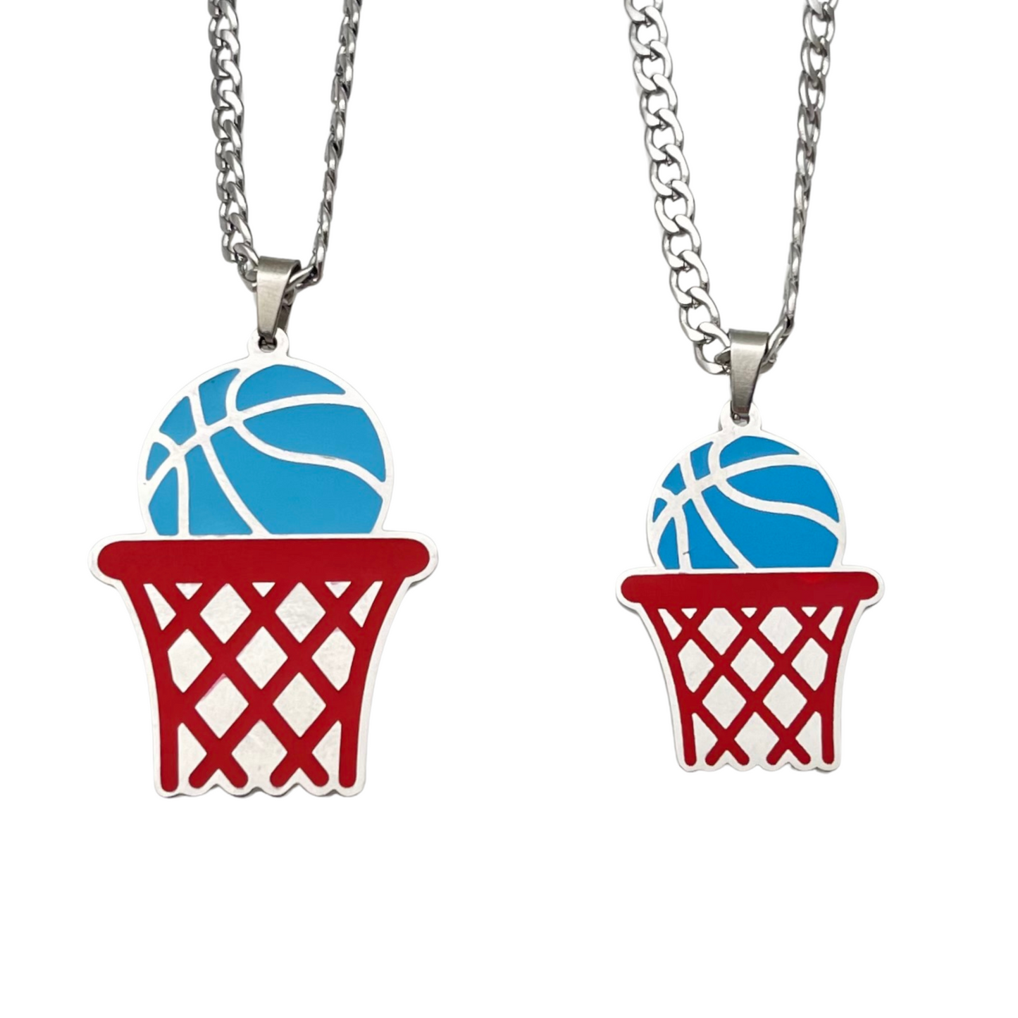 Silver PR Basketball Necklace