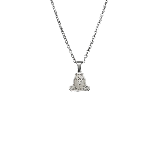 Silver Canada Bear Necklace