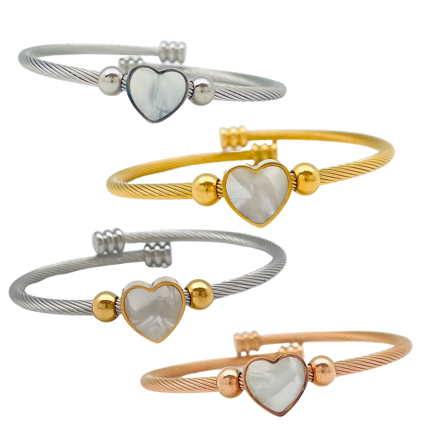 Nacar Heart Bangle