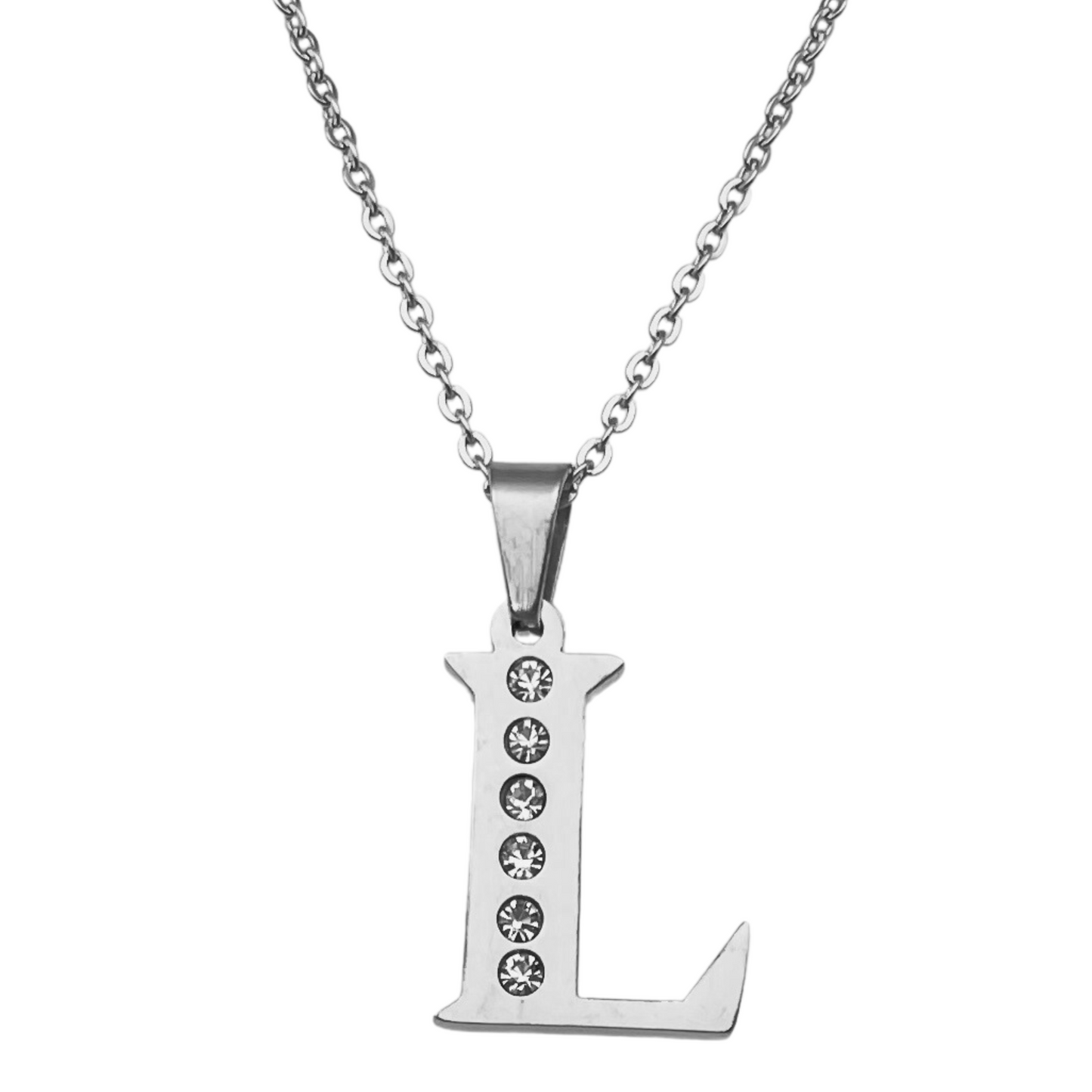 Letter "L" CZ Necklace